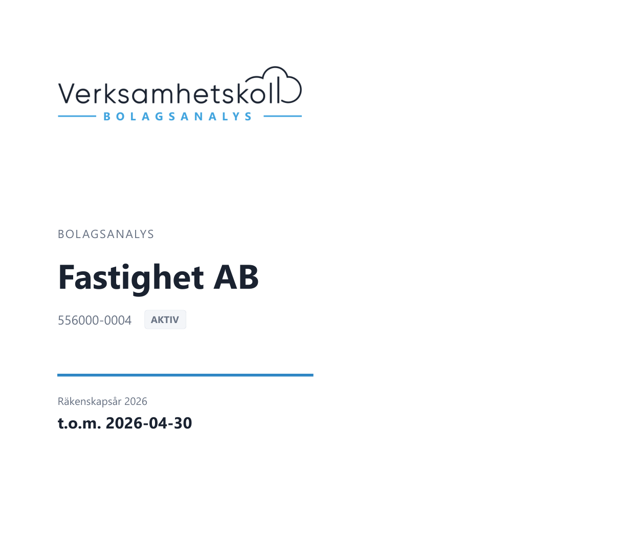 Exempelrapport: Bolagsanalys för Fastighet AB (PDF)