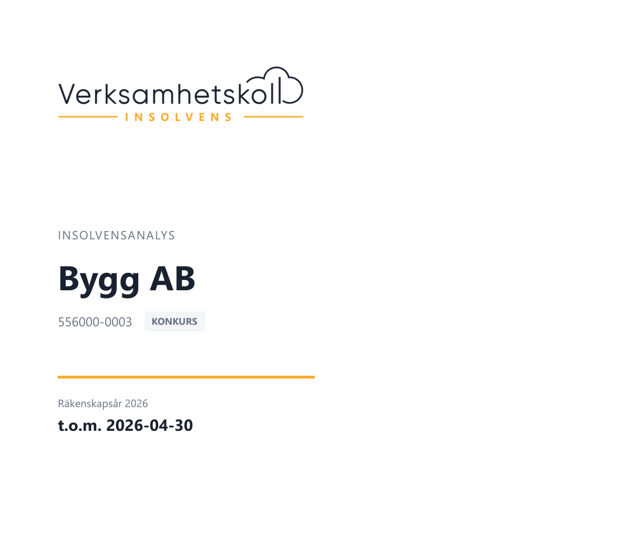 Exempelrapport: Insolvensanalys för Bygg AB (PDF)